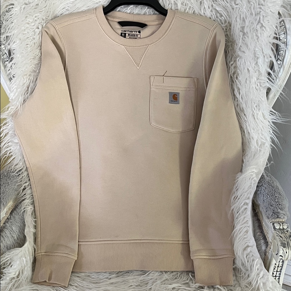 Carhartt Men's Beige Crewneck Sweater